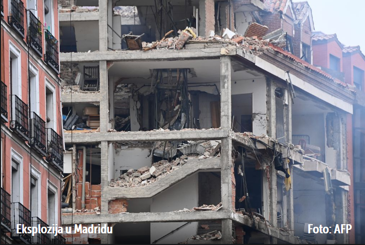Snažna eksplozija odjeknula u Madridu: Najmanje dvoje mrtvih, raznesena četiri kata zgrade