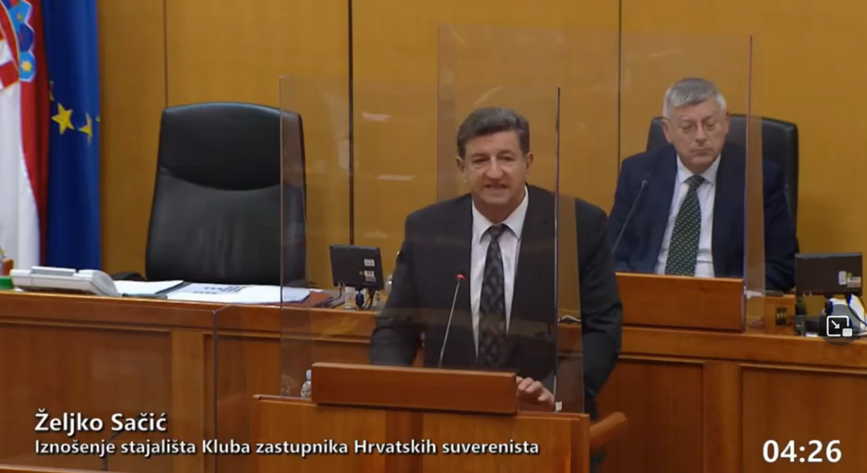 Pogledajte cenzurirani govor od tzv. HTV-a saborskog zastupnika Željka Sačića!
