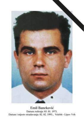 U SPOMEN Emil Baneković (19.01.1993. - 24.01.1993.)