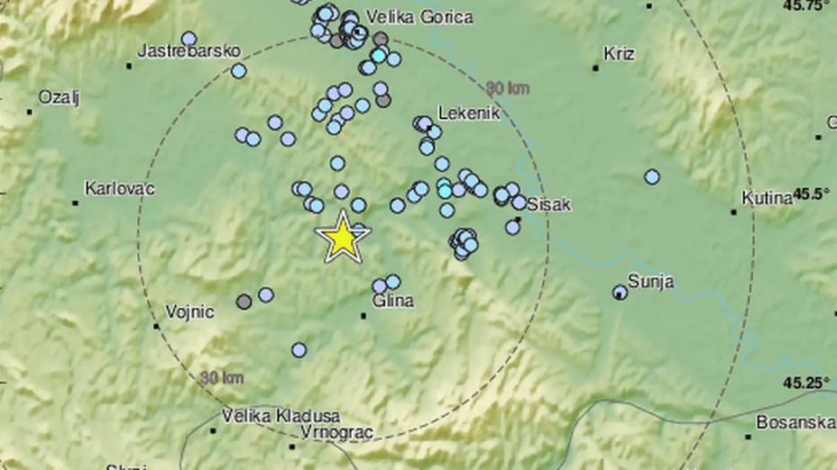 Ne miruje tlo na Banovini: U pola sata zatresla dva potresa