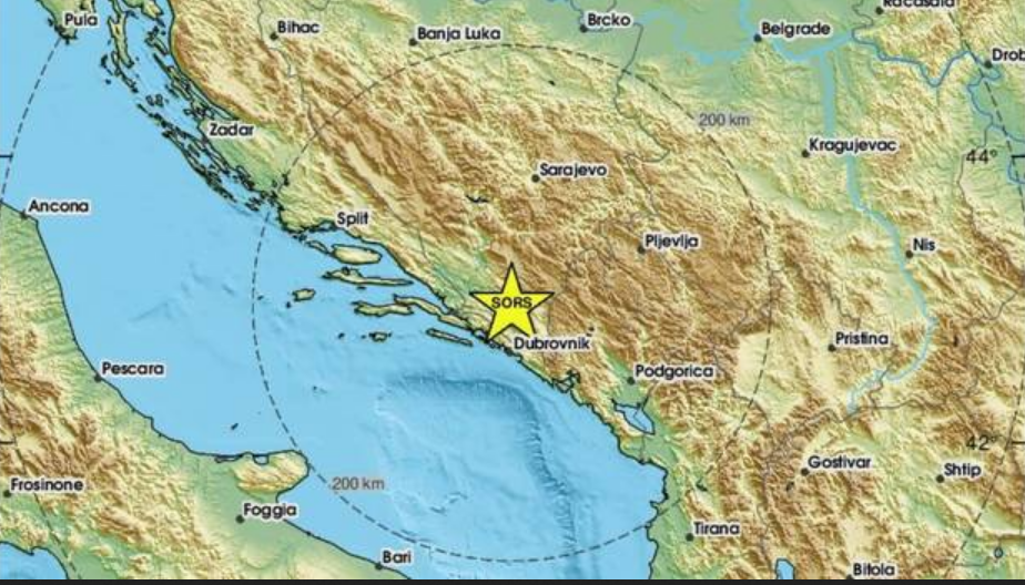 Potres magnitude 3,2 kod Ljubinja osjetio se i na dubrovačkom području