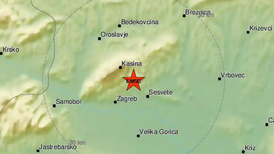 Potres od 2 Richtera u Zagrebu