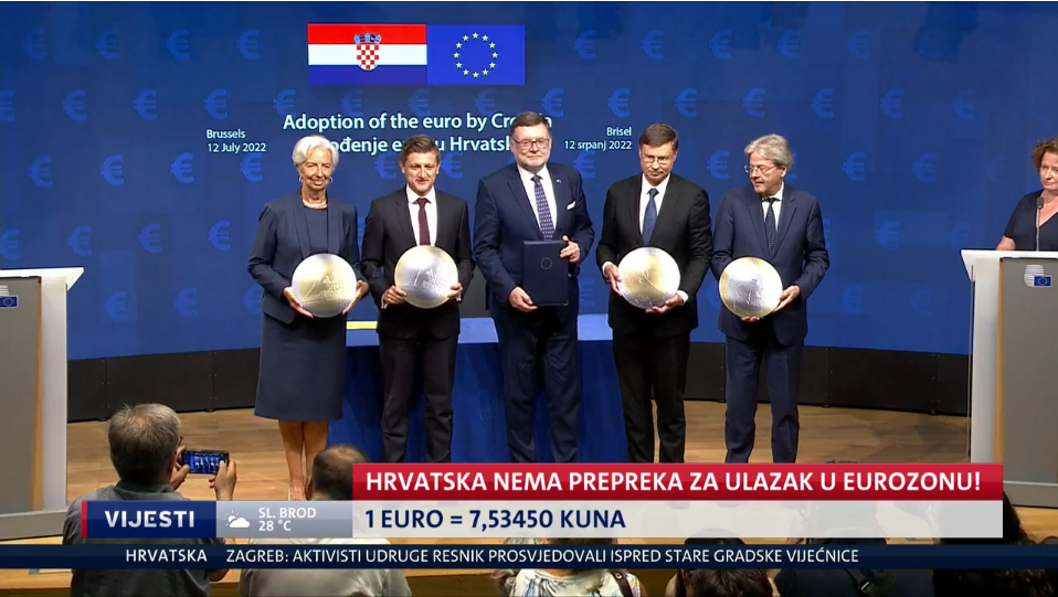 Sada je i službeno: Hrvatska primljena u eurozonu, poznat je i tečaj konverzije