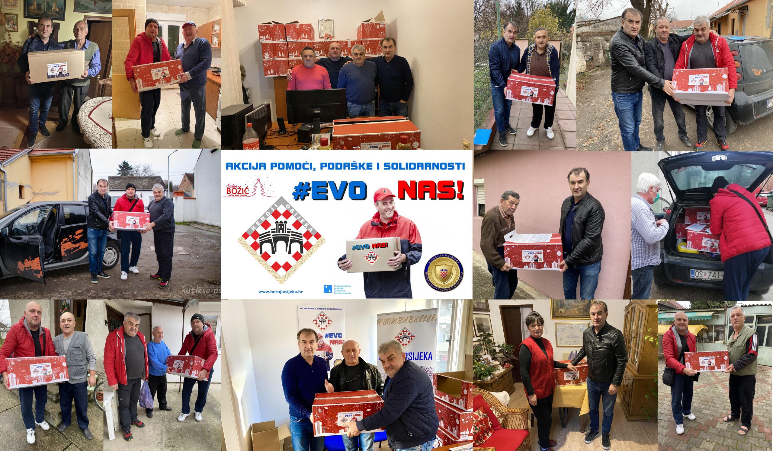 PROJEKT EVO NAS: BOŽIĆNI HUMANITARNI PAKETI HEROJA OSIJEKA BRANITELJIMA U POTREBI!