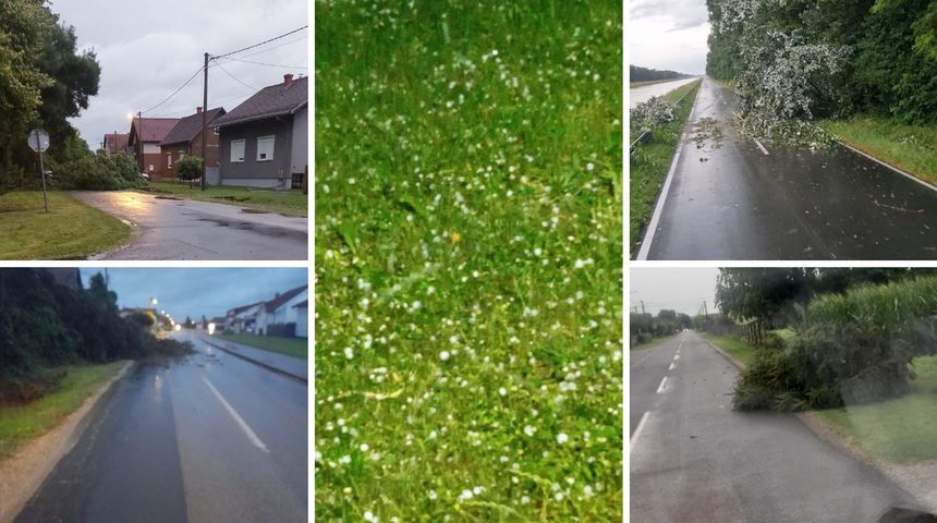 Nevrijeme poharalo Međimursko područje, vatrogasci na terenu