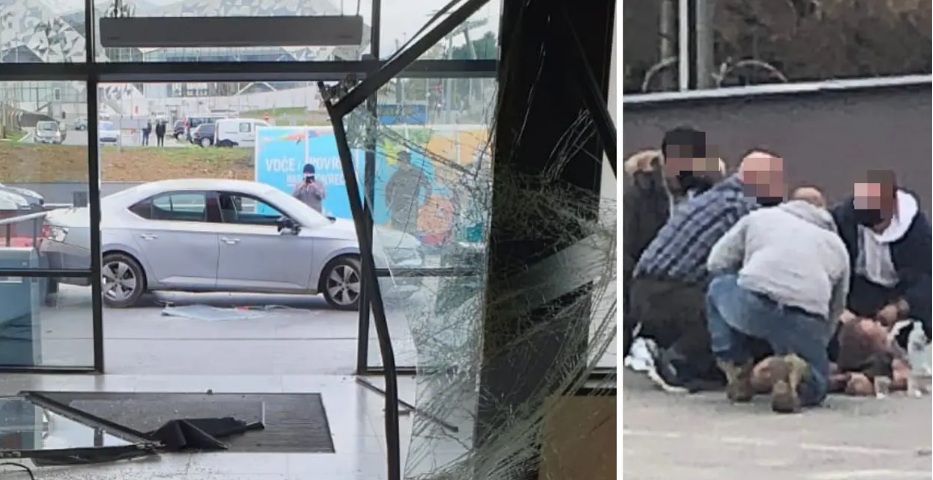 Drama u Gračanima: 'Autom se zabio u šoping centar, a prije toga se tukao i razbijao'