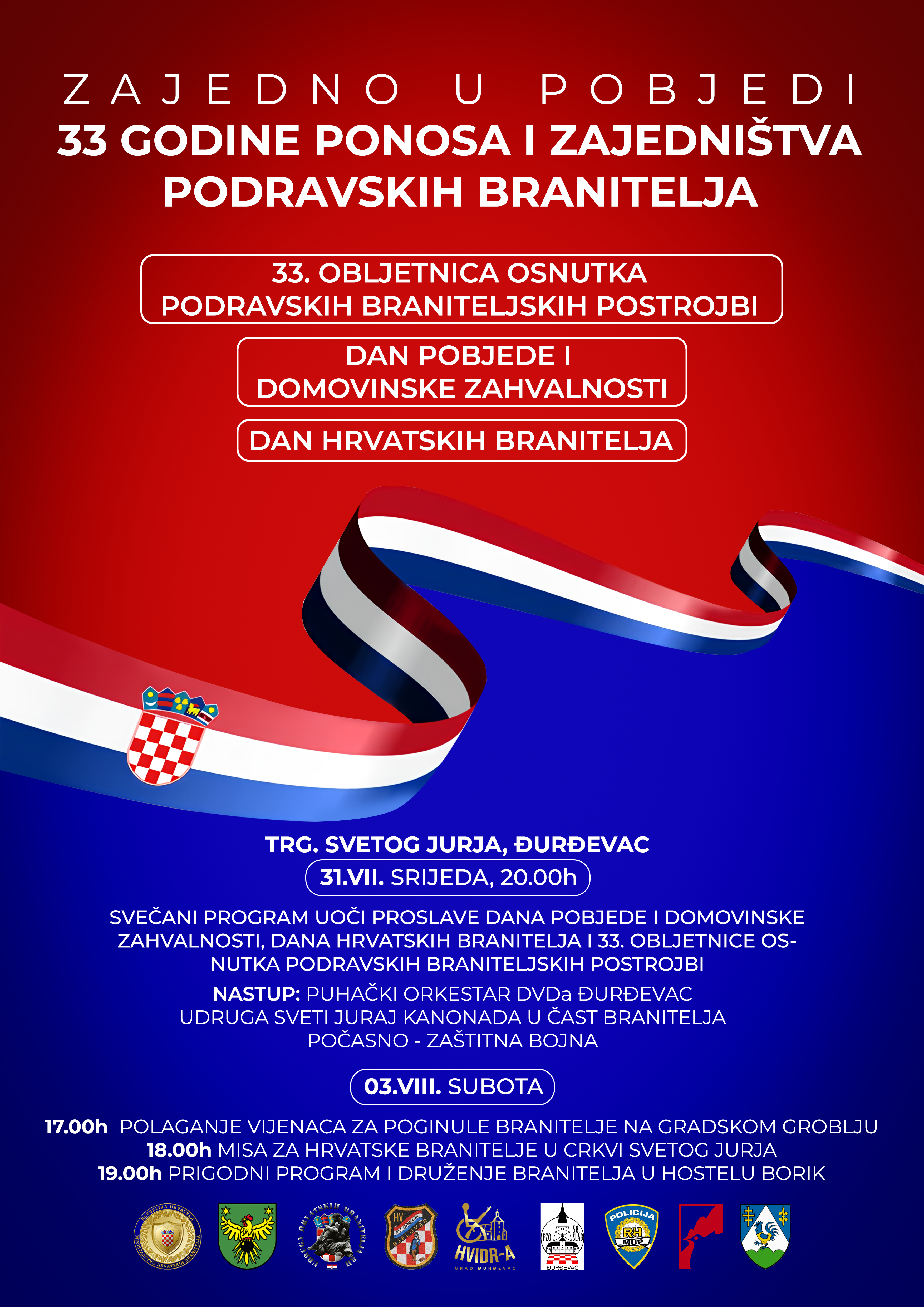 "Zajedno u pobjedi: 33 godine ponosa i zajedništva podravskih branitelja"