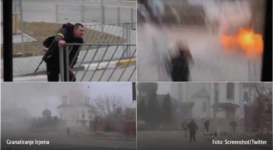 UZNEMIRUJUĆI VIDEO Stravična snimka pokušaja evakuacije: Ruske granate padaju pored civila u predgrađu Kijeva