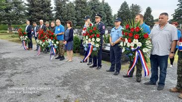 Položeni vijenci u spomen na prve žrtve Domovinskog rata iz Đurđevačke Podravine Ivicu Kolara i Peru Jurišu