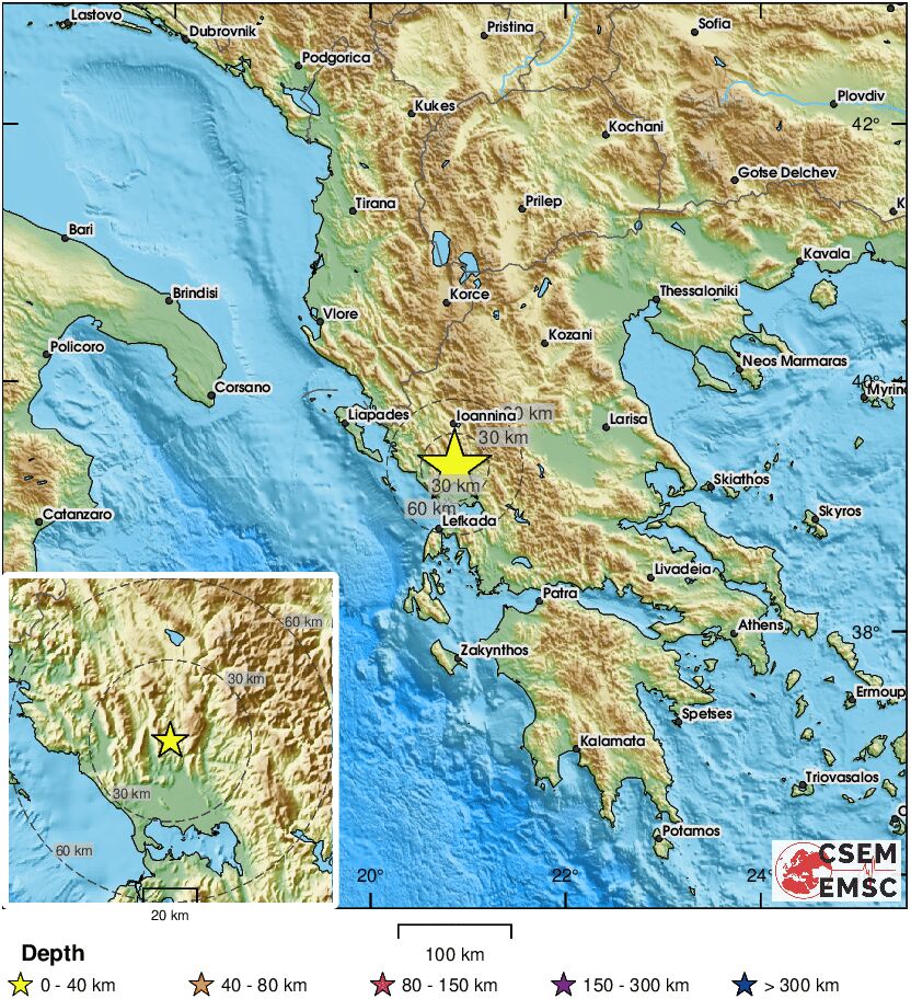 Potres u Grčkoj: Arta se zatresla s magnitudom 4,1
