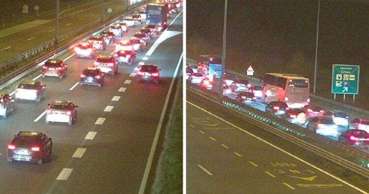 Kilometarske kolone na A1 i A3. Niz nesreća, na A3 došlo do lančanog sudara