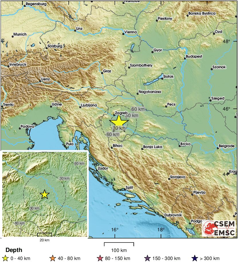 Slab potres zatresao kontinentalnu Hrvatsku: Epicentar blizu Siska