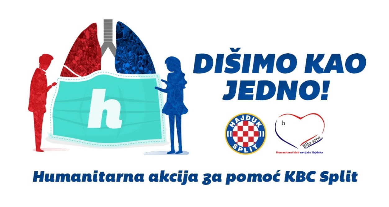 Hajduk i "Bilo srce" pomažu KBC-u Split u borbi protiv koronavirusa