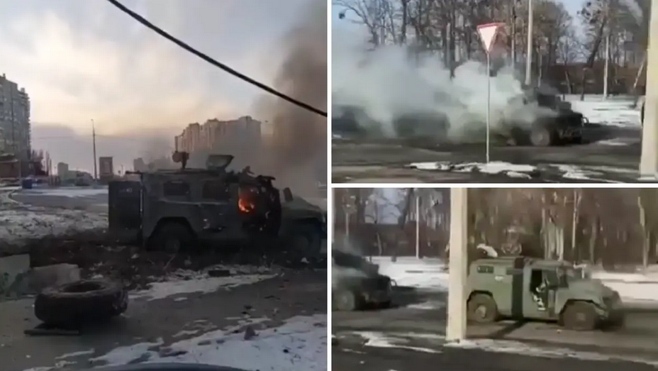 Pogledajte snimku: Na ulicama Harkiva gore ruska vojna vozila