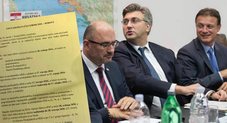 Procurio plan o datumu izbora u HDZ-u! Predsjednik se bira 15. ožujka 2020.