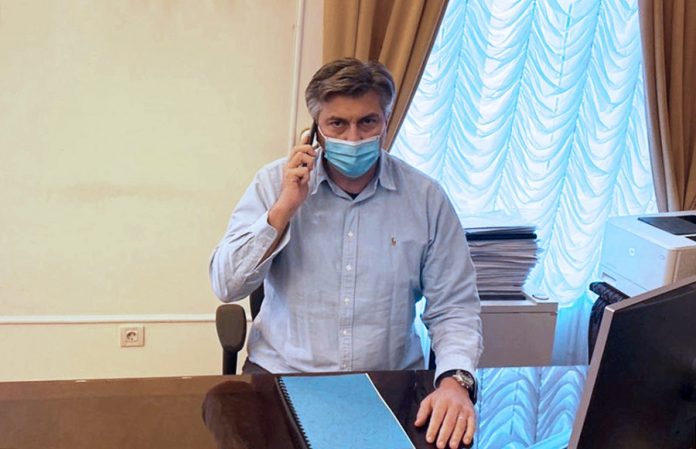 Frka-Petešić: Premijer Plenković nema simptome i nastavlja raditi iz samoizolacije