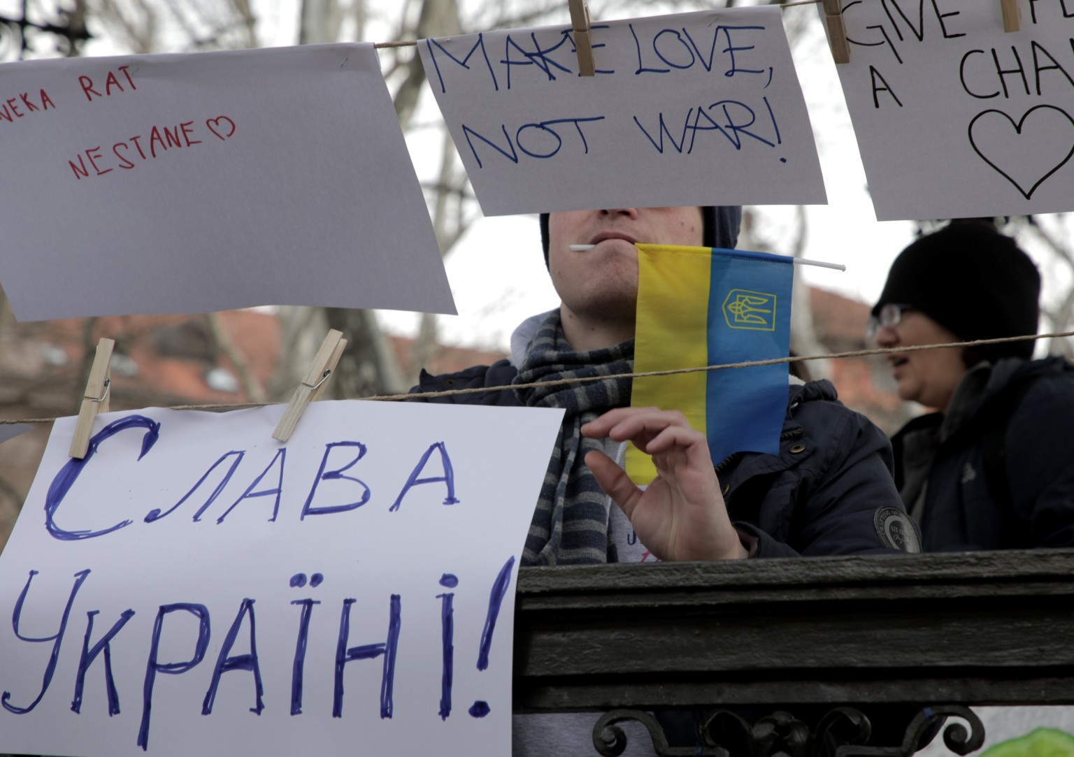 Prosvjedom protiv rata građani Zagreba dali podršku Ukrajini