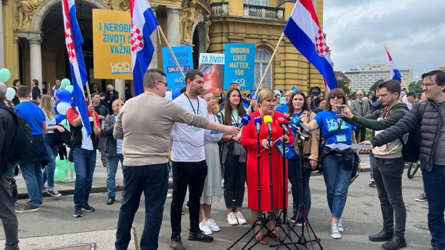 Hod za život u 12 hrvatskih gradova, Markić se oštro obrušila na Tomaševića