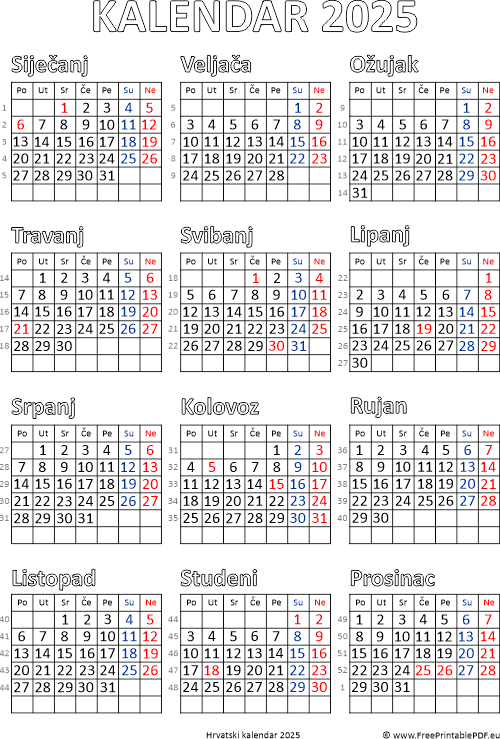 Kalendar 2025.: Spajanje praznika nikad nije bilo lakše