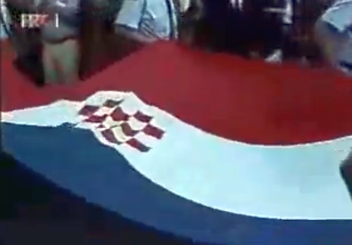 20. lipnja 1990. – podignut hrvatski barjak pred Hrvatskim saborom