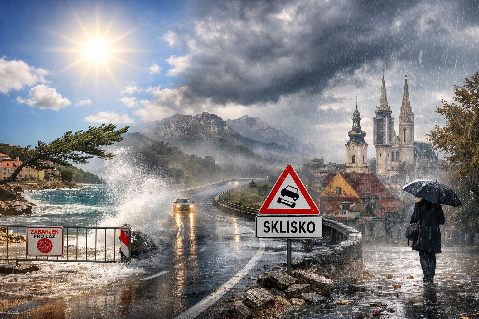 Ne odlažite kišobrane: Promjenjivo vrijeme i bura pred nama, vikend donosi nove promjene