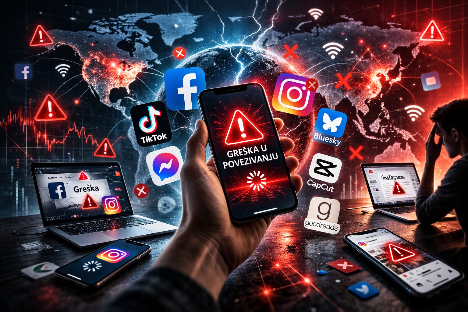 Globalne poteškoće u radu društvenih mreža: Korisnici prijavljuju probleme s Facebookom, Instagramom i drugim platformama