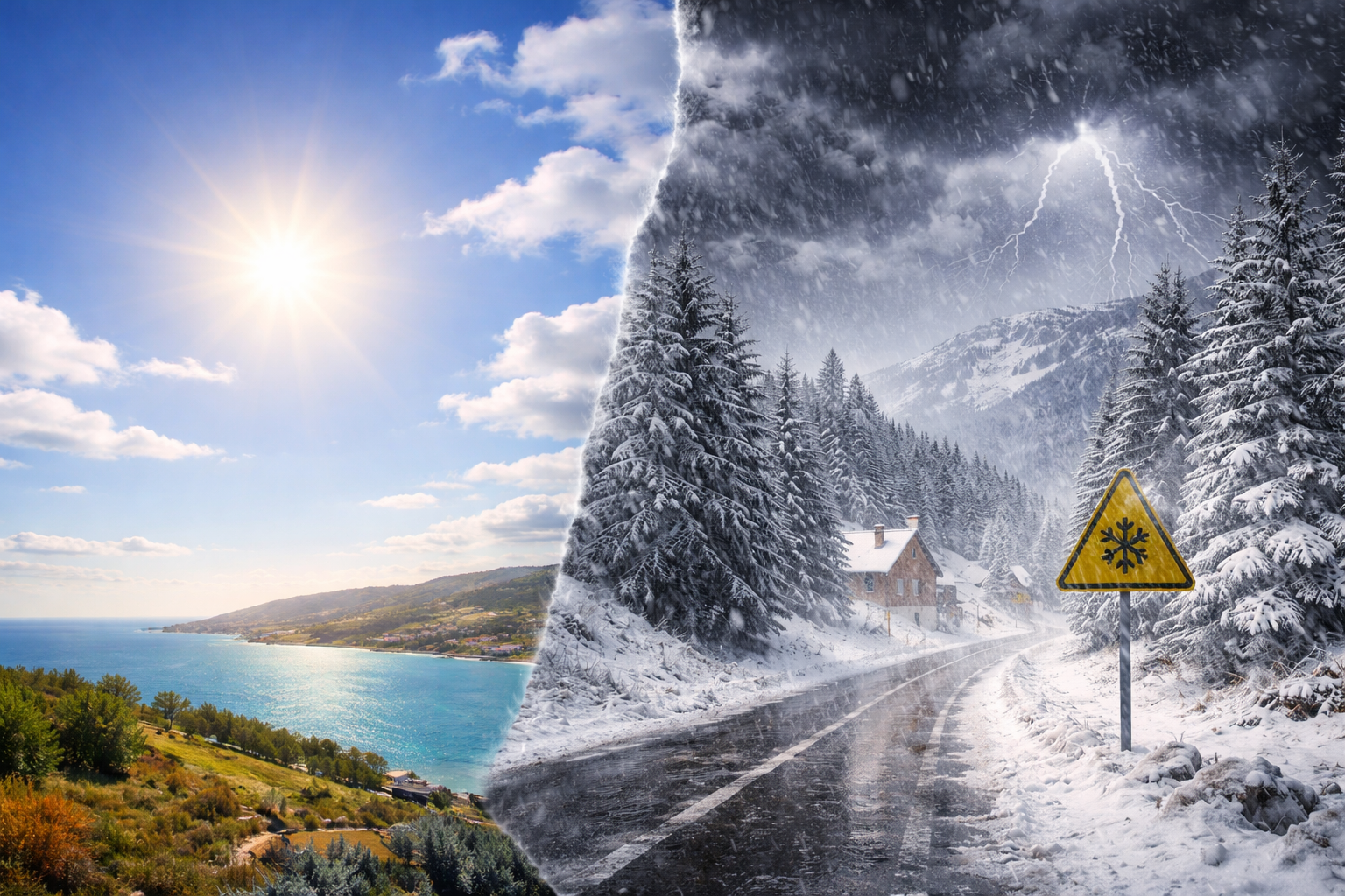 Nagla promjena vremena: Nakon sunčanih dana stižu kiša, snijeg i olujna bura