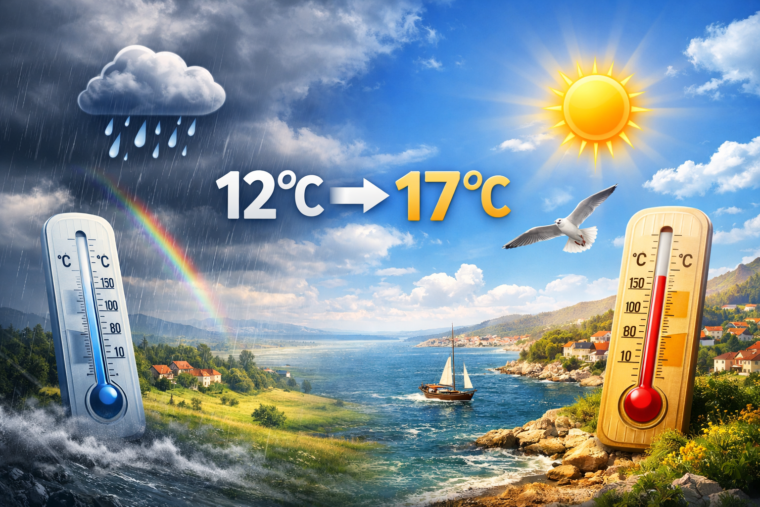 Proljetni ugođaj uz temperature do 17 °C: Sunčanije od srijede, kratkotrajna kiša u utorak