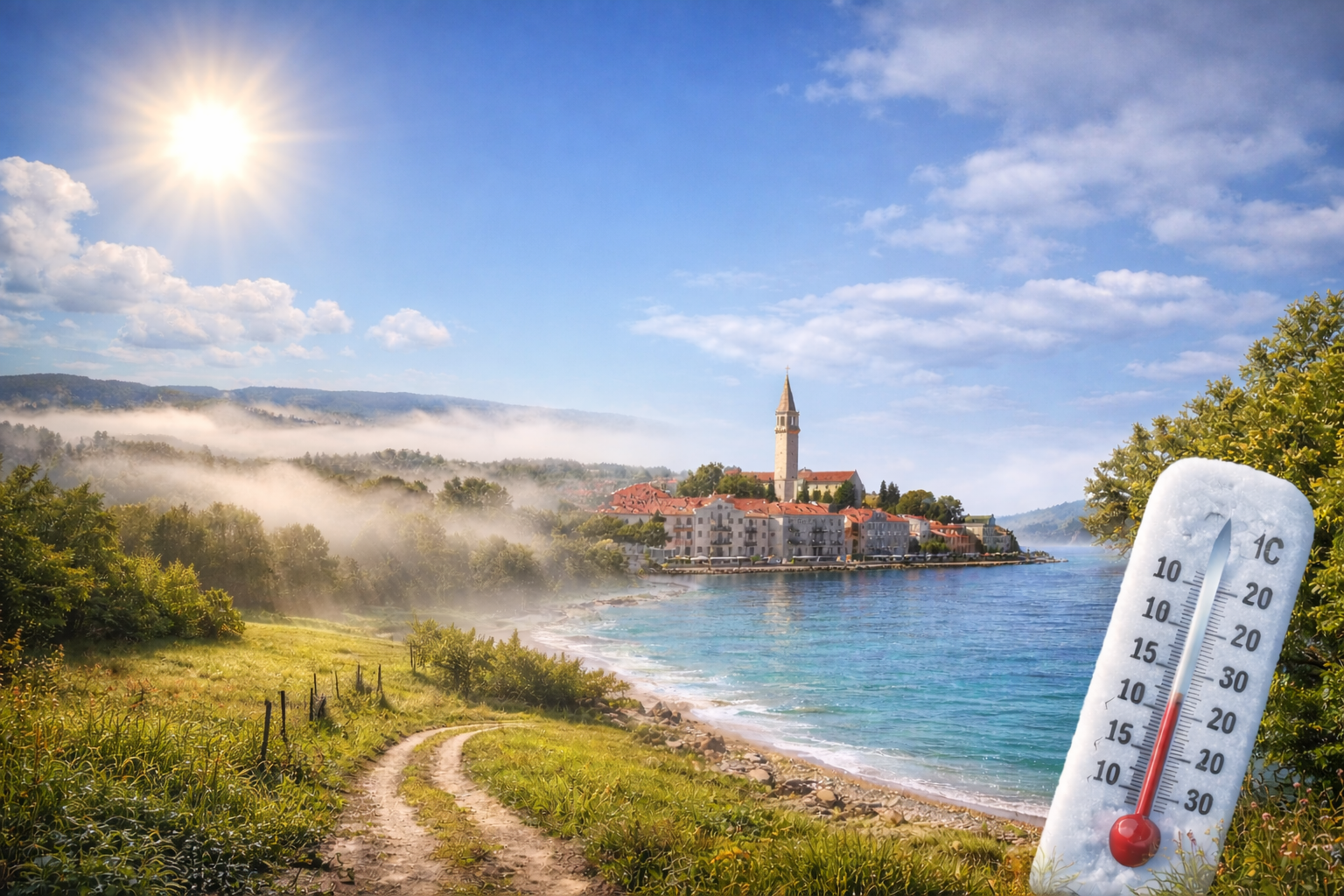 Stabilno i iznadprosječno toplo do početka tjedna, uz jutarnju maglu i svježinu