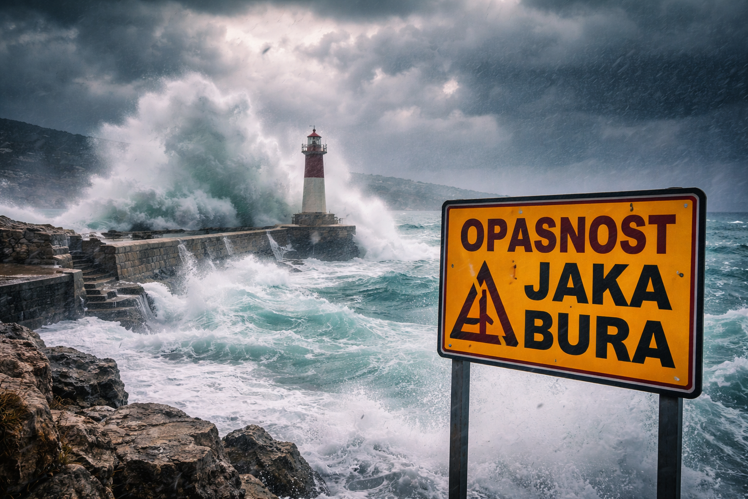 Orkanska bura prijeti Jadranu: DHMZ izdao crvena upozorenja, udari i do 175 km/h