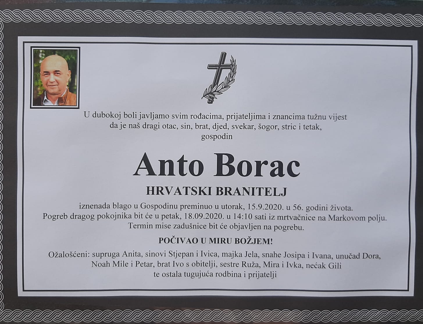 Posljednji pozdrav ratniku - Anto Borac