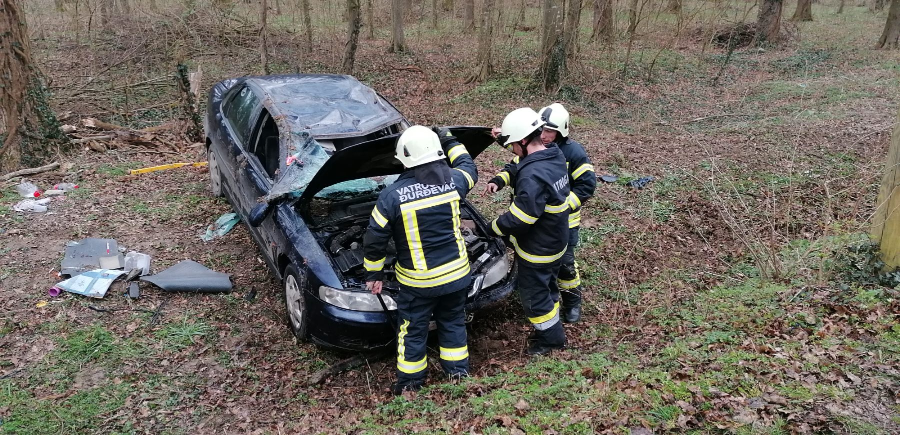 Teška nesreća kod Đurđevca: Ima ozlijeđenih, policija, vatrogasci i hitna na terenu