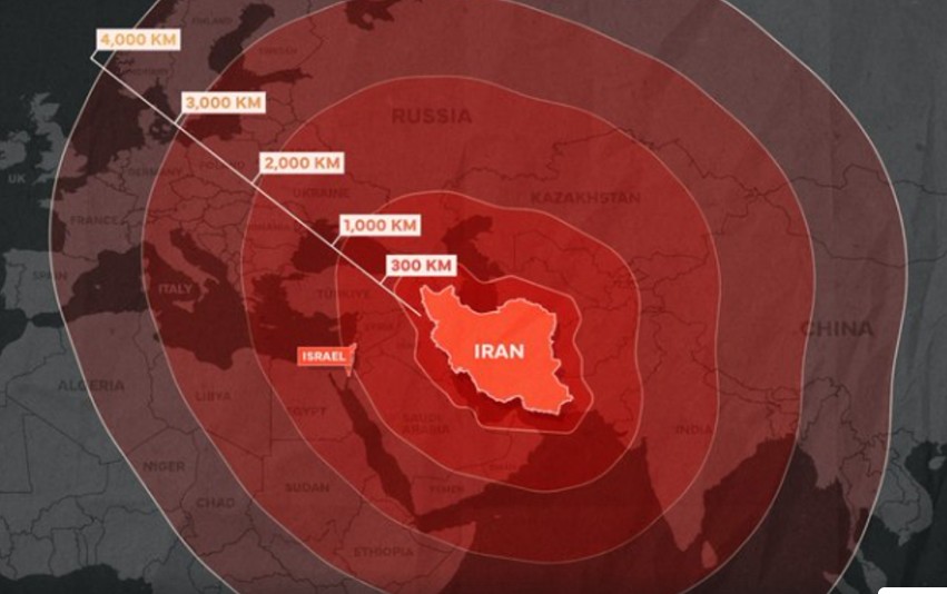 Izrael objavio zabrinjavajuću grafiku: Evo dokle mogu doseći iranske rakete