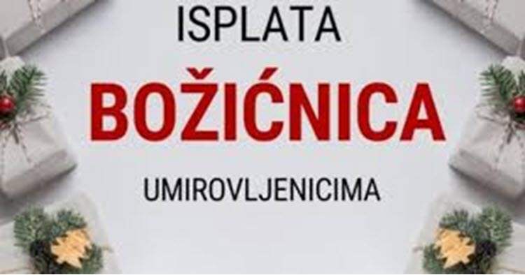 Umirovljenicima stiže božićnica od 80 eura: Isplata počinje 20. prosinca