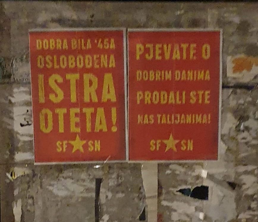 URBANA GERILA  Uoči koncerta u Poreču osvanuli plakati kontra Thompsona. 'Dobra bila '45A'