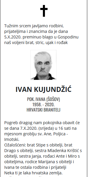 Ivan Kujundžić 1958.-2020.