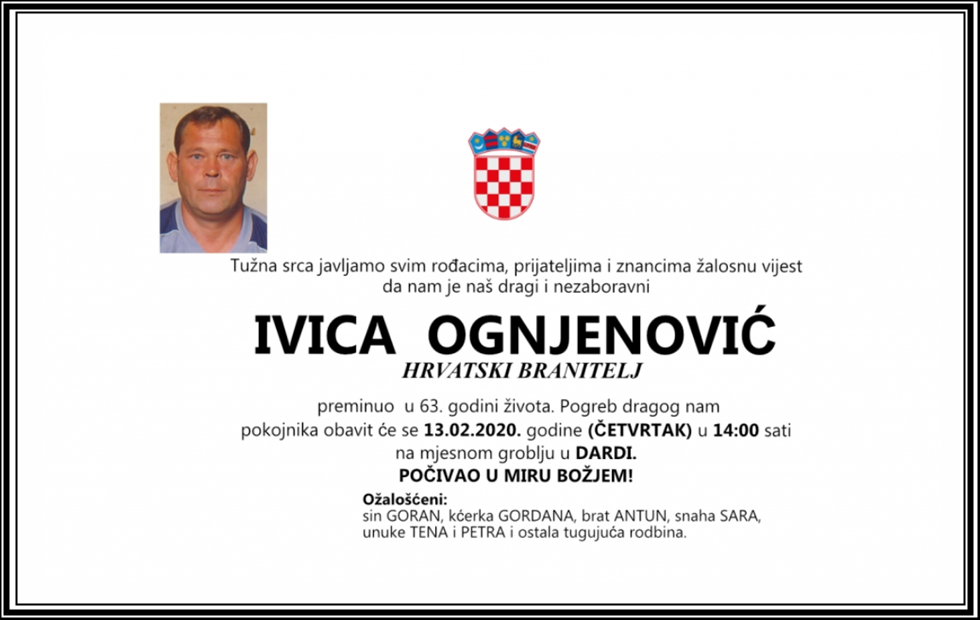 Posljednji pozdrav ratniku - Ivica Ognjenović