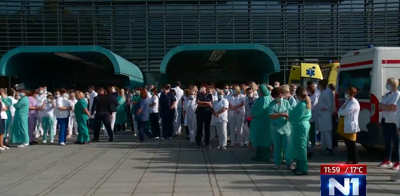 Pobuna zdravstvenih radnika u KB Dubravi: Zdravstveni radnici KB-a Dubrava ponovno prosvjeduju