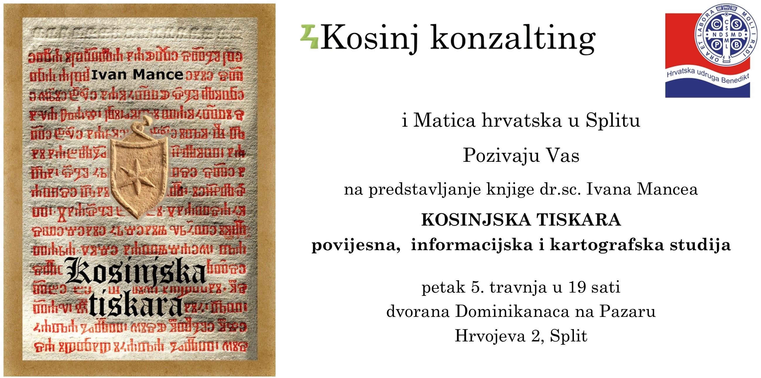 Predstavljanje knjige “Kosinjska tiskara” u Splitu