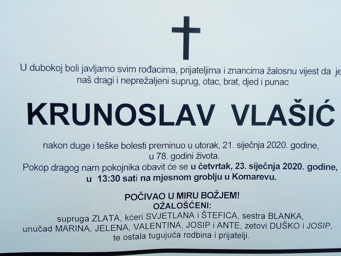Posljednji pozdrav ratniku - Krunoslav Vlašić