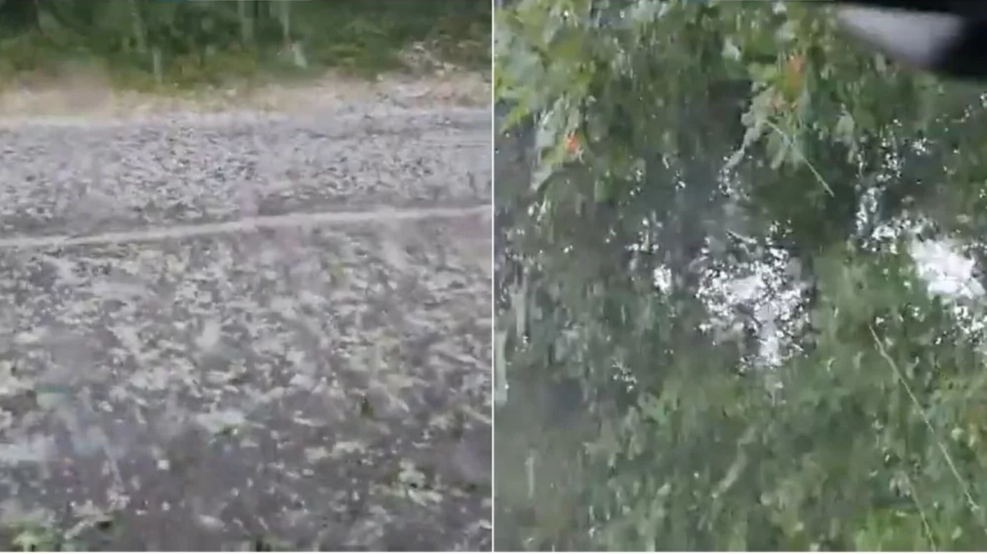 VIDEO Snažno nevrijeme pogodilo središnju Istru, padala tuča veličine lješnjaka