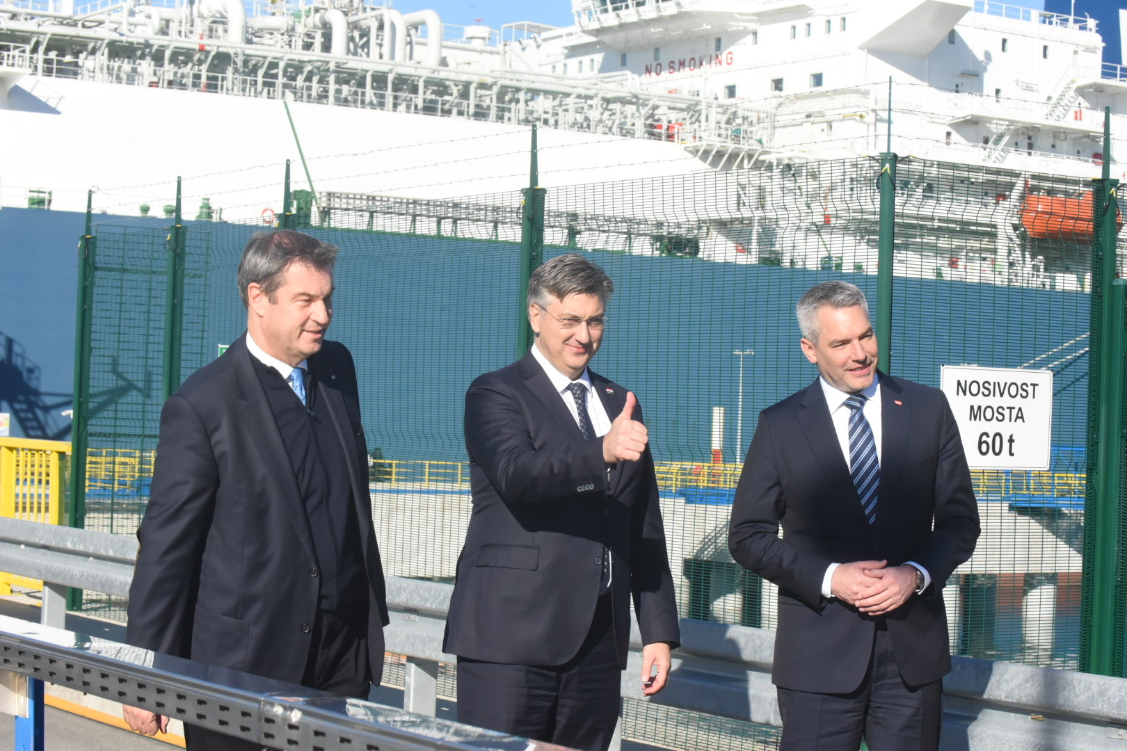 Plenković s Nehammerom i Söderom na krčkom LNG-u: Od Hrvatske stvaramo energetsko čvorište