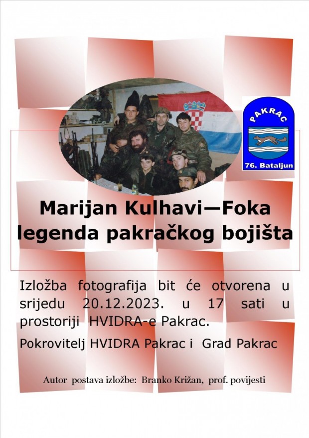 Izložba o životu i hrabrosti Marijana Kulhavija - Foke