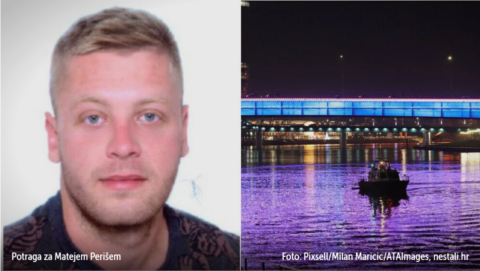 Iskrsnule snimke nadzornih kamera: Mladić sličan Mateju Perišu pretrčavao ulicu i plivao u Savi?