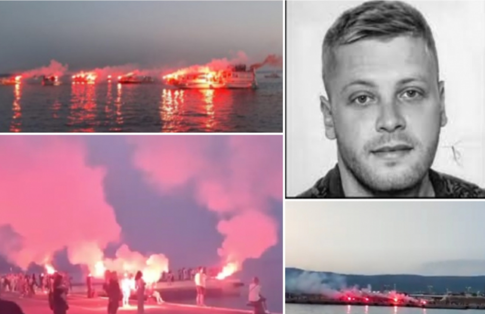 (VIDEO) VELIČANSTVENA BAKLJADA I POSLJEDNJE ZBOGOM! Split plače za Matejem, otac Nenad s jedrenjaka poveo molitvu ‘Oče naš’