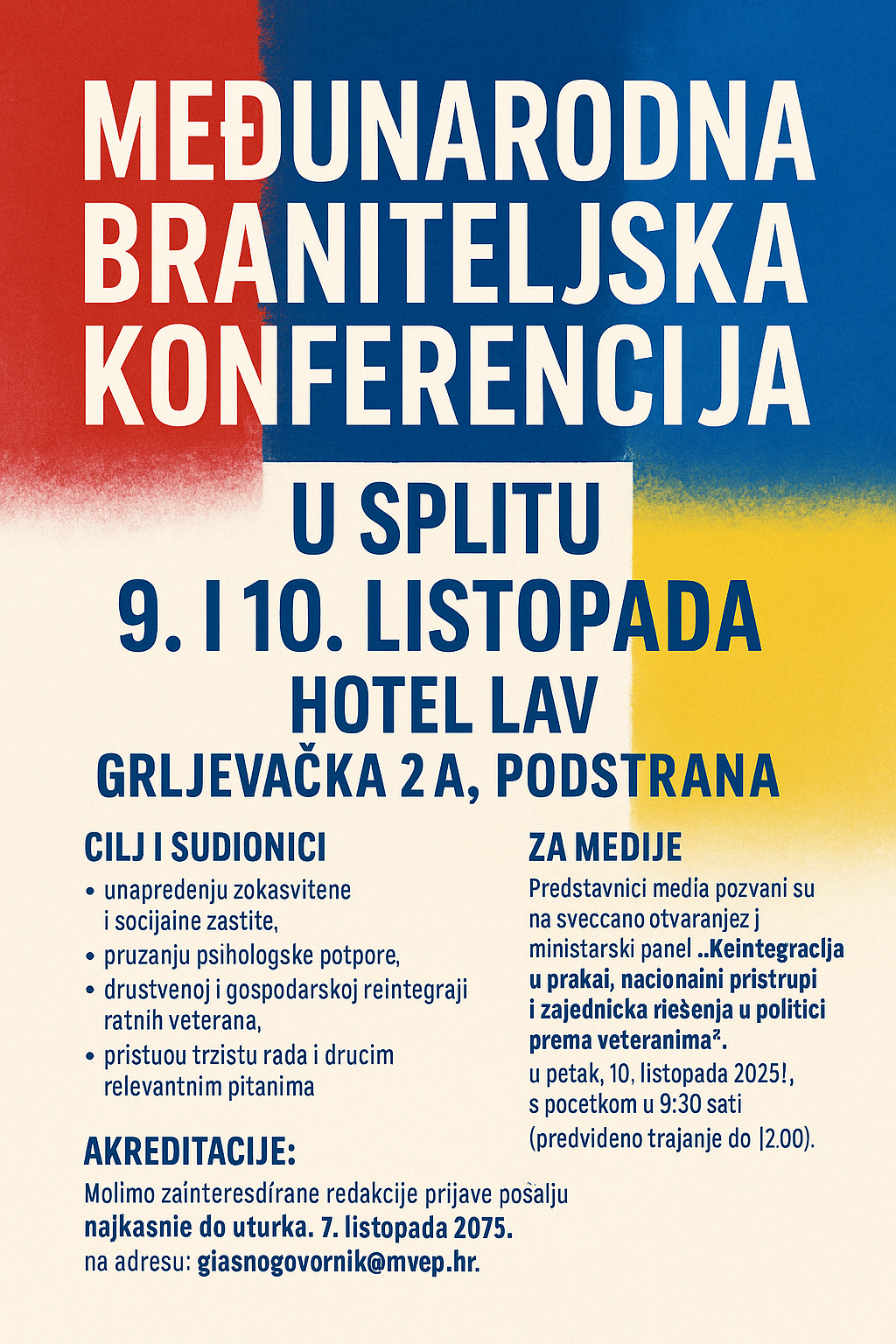 Međunarodna braniteljska konferencija u Splitu 9. i 10. listopada