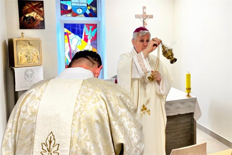 Blagoslov kapelice sv. Ivana Krstitelja u Veteranskom centru Petrinja