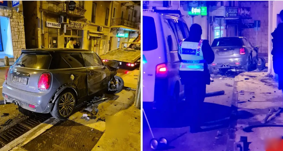 FOTO Pijan jurio Minijem kroz Crikvenicu. Pokupio red stupića