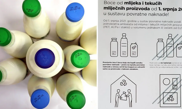 ZA AMBALAŽU OD 1.7. Od danas se vraća povratna naknada za boce od mlijeka, jogurta ali i za bočice od 2 dcl
