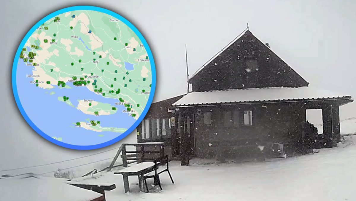 Gotovo pa nestvarni prizori: Dalmacija se zabijelila, pada gust snijeg i hladno je